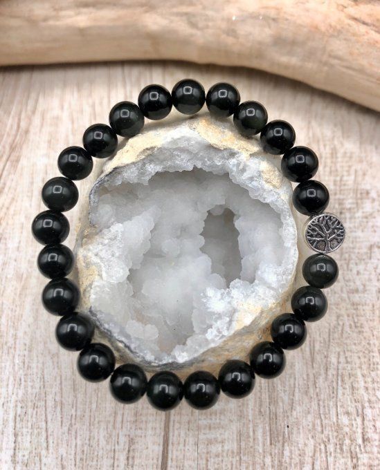 Bracelet OBSIDIENNE oeil céleste