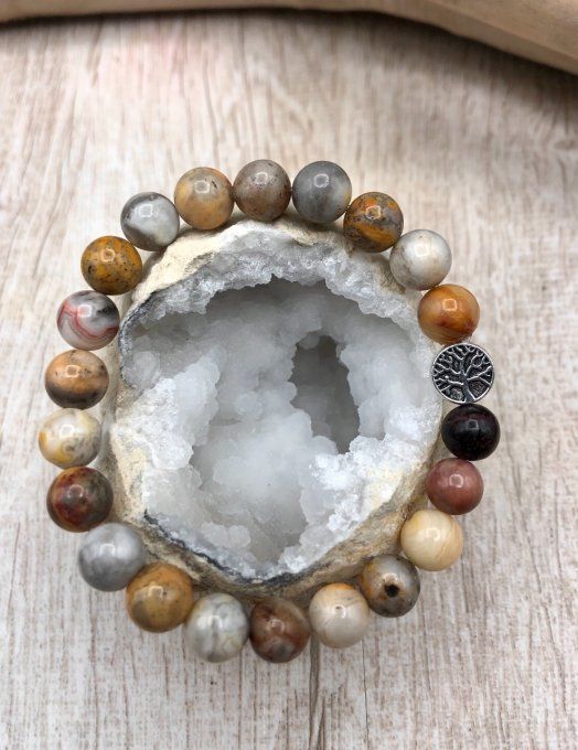 Bracelet Agate crazy lace